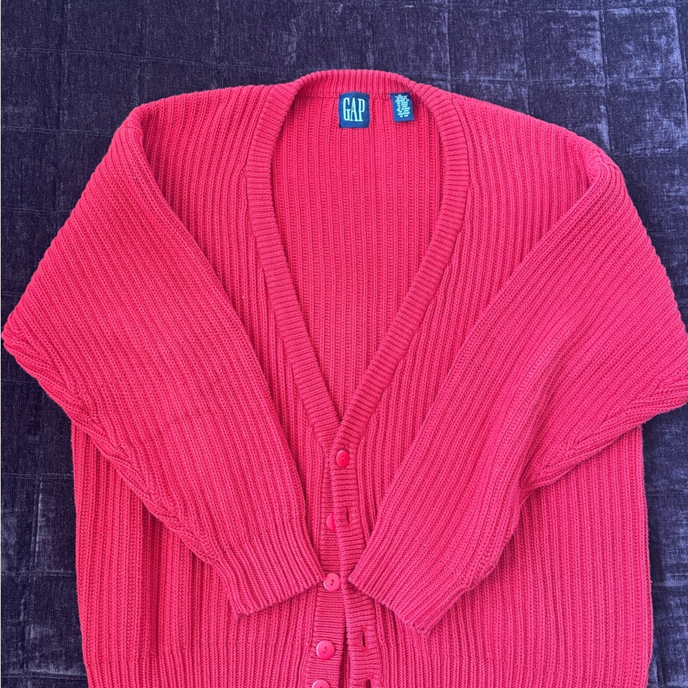 GAP Oversized Boyfriend Style Ribbed Cardigan